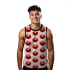 Camiseta Algodão Regata Verão Estilo Moda Praia Cartoon Brinquedo Vermelho 245