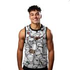 Camiseta Algodão Regata Verão Estilo Moda Praia Flork Cartoon Reações 316