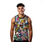 Camiseta Algodão Regata Verão Estilo Moda Praia Personagens Desenho Anime Cartoon 173