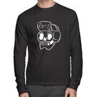 Camiseta Algodão Skull Skeleton Manga Longa - Foca na Moda