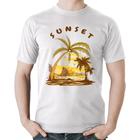 Camiseta Algodão Sunset Beach - Foca na Moda