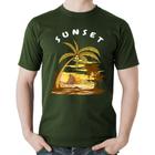 Camiseta Algodão Sunset Beach - Foca na Moda