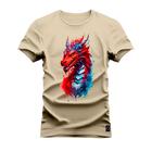 Camiseta Algodão T-Shirt Premium Estampada Dragon Style