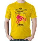 Camiseta Infantil Trilha com a titia (moto rosa)