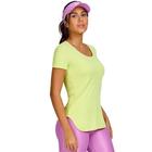 Camiseta Alto Giro Skin Fit Alongada Feminina