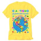 Camiseta Amarela Autismo eu amo alguém que tem autismo