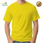 Camiseta Amarela Camisa Masculina Básica 100% Algodão 30.1 Premium