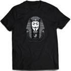 Camiseta Anonymous faraó Camsa meme egito mascara guy fawks