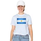 Camiseta Argentina Bandeira Camisa Personalizada Blusa Adulto Algodão com Poliéster