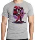 Camiseta Arlequina Palhaço desenho Blusa criança infantil juvenil adulto camisa todos tamanhos