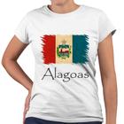 Camiseta Baby Look Alagoas Bandeira Estado Brasil - Web Print Estamparia