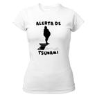 Camiseta Baby Look Alerta de tsunami