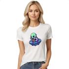 Camiseta Baby Look Alien lamen disco voador