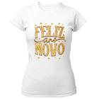 Camiseta Baby Look Ano Novo Feliz Estrelas