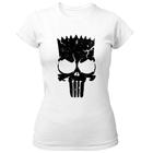 Camiseta Baby Look Bart Punisher Justiceiro Simbolo