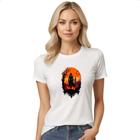 Camiseta Baby Look Cacador de vampiros sunset art