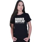 Camiseta Blusa feminina Dunder mifflin paper parodia Baby look Preta de  algodao no Shoptime