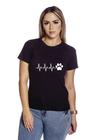 Camiseta Baby Look Feminina Pata de Cachorro Techmalhas Mãe de Pet