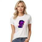 Camiseta Baby Look Frankstein Neon Art Face