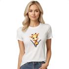 Camiseta Baby Look Girafa no ziper