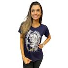 Camiseta Baby Look Gospel Feminina Moda Evangélica Leão Yeshua