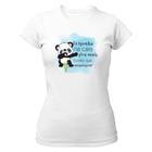 Camiseta Baby Look Panda vergonha na cara