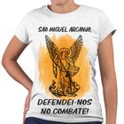 Camiseta Baby Look São Miguel Arcanjo Defendei-nos No Combate Religiosa