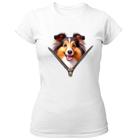 Camiseta Baby Look Shetland Sheepdog no Ziper