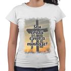 Camiseta Baby Look Sou Cristã e Vivo A Minha Fé Religiosa