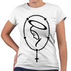 Camiseta Baby Look Terço Nossa Senhora Maria