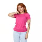 Camiseta Baby Look Viscolycra Feminina Gola Redonda Blusa Basica Academia Confortavel Toque Macio