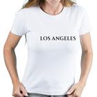 Camiseta babylook feminina Los Angeles manga curta Estilo Fashion