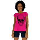 Camiseta Babylook Feminina MXD Conceito Caveira Pontilhada