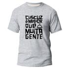 Camiseta Básica Algodão Estampa Digital Cuscuz Melhor Q Muita Gente