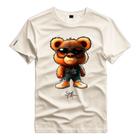 Camiseta Basica Algodão Personalizada Urso Óculos Tênis Tedd Bear Style