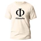 Camiseta Básica Algodão Premium Estampa Digital Filosofia 