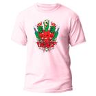 Camiseta Basica Algodão Premium Estampada Mão Olho Máscara