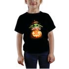 Camiseta Básica Baby Yoda Desenho Fantasia Hallowen Infantil