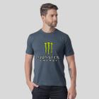 Camiseta Básica Estampa Personalizada Moster Gola Careca Slim Fit Modelagem Regular Casual