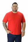 Camiseta Básica Gola Redonda Lisa Plus Size Vermelha