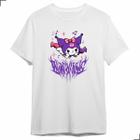 Camiseta Básica Kuromi Gotica Hello Punk Anime Personagem