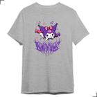Camiseta Básica Kuromi Gotica Hello Punk Anime Personagem