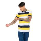 Camiseta Básica Listrada Masculina Estilo Clássico para seu Visual
