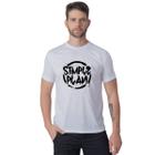 Camiseta Básica Masculina Estampa Personalizada Simple Plan Moda Slim Fit Manga Curta Gola Redonda Casual