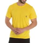 Camiseta Básica Masculina Ez Black Algodão Egípcio Amarela