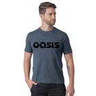 Camiseta Básica Masculina Slim Estampa Personalizada Exclusiva Oasis Manga Curta Algodão Premium