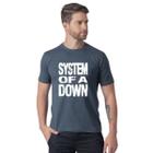 Camiseta Básica Masculina Slim Estampa System Of A Down Algodão Premium Tendência Moda Casual