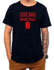 Camiseta Basquete Chicago Basketball Número 8 Esportiva - Loja Click Campus