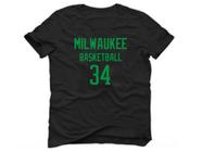 Camiseta Basquete Milwaukee Esportiva Camisa Academia Treino Basketball