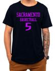 Camiseta Basquete Sacramento Basketball Número 5 Esportiva - Loja Click Campus